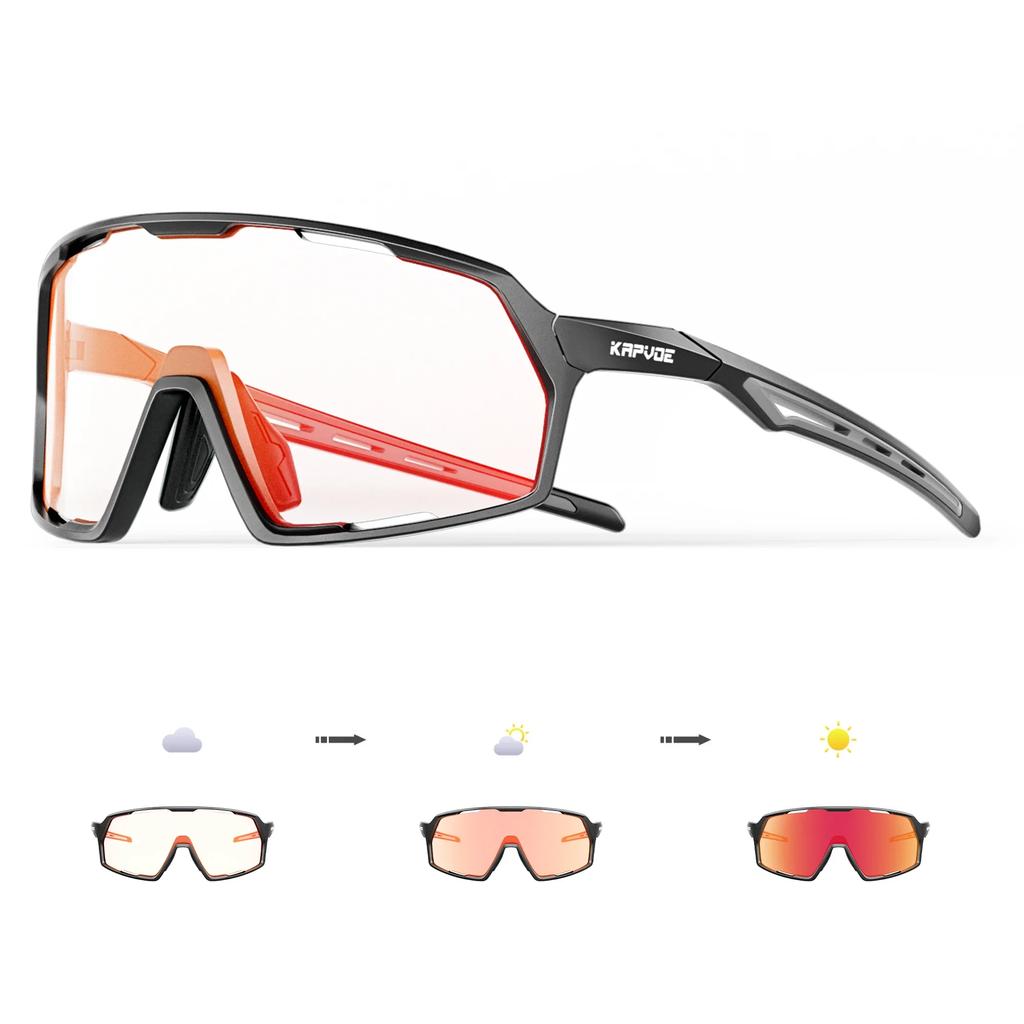 KAPVOE Photochromic Sunglasses Women Driving Bicycle Goggles UV400 Man MTB Climbing Glasses Outdoor Sports Bike Cycling Glasses