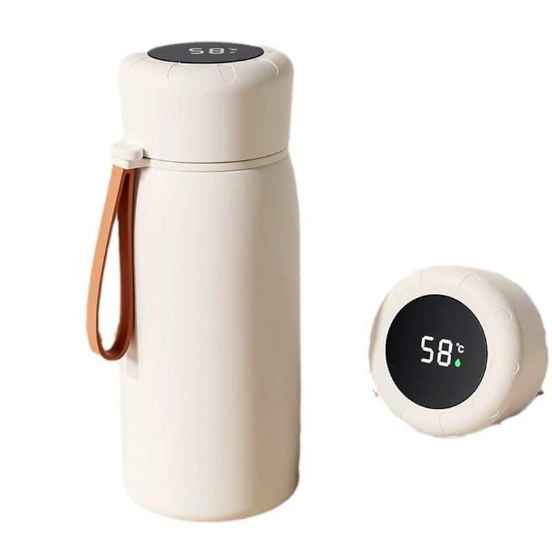 

LED Smart Temperature Digital Display Thermal Cup Vaccum Flask Thermos Bottle for Tea Water Bottle Keep Cold/Warm 316 Stainless 301-400ml білий