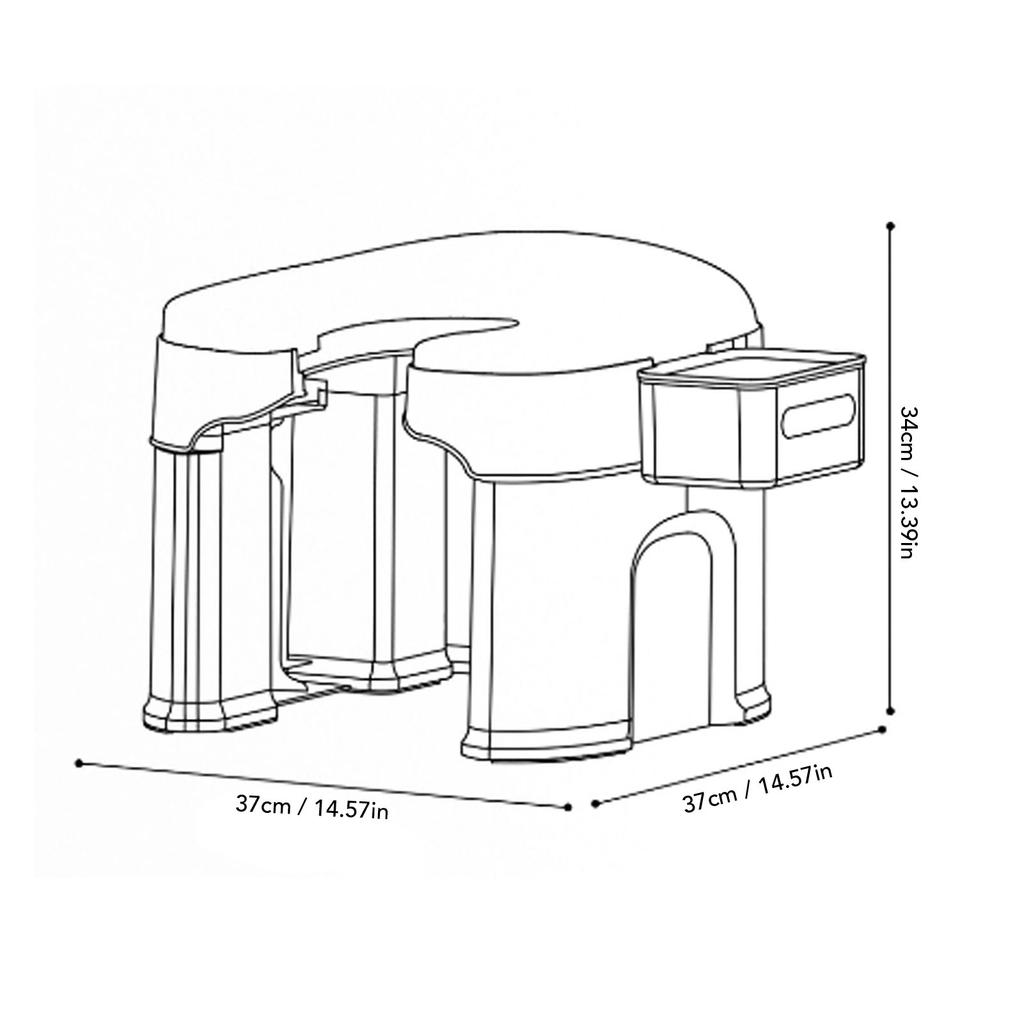 Squatting Toilet Chair Indoor Toilet Stool Bedside Toilet Indoor Mobile Toilet Bathroom Bathing Chair for Elderly Pregnant Home Bedroom