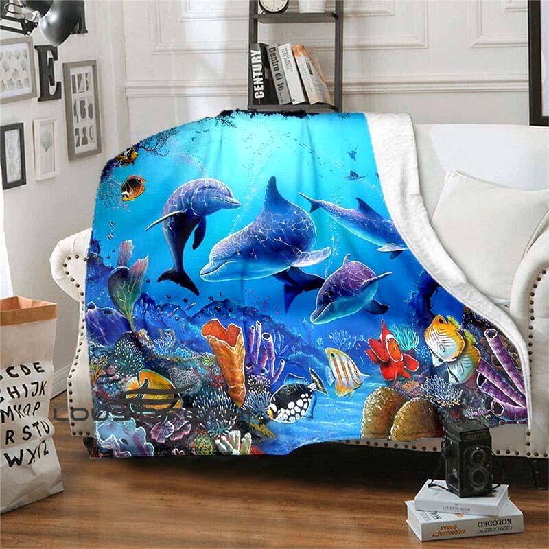 Buy Fish Dolphin Blanket Little Girl Blanket Home Travel Blanket High