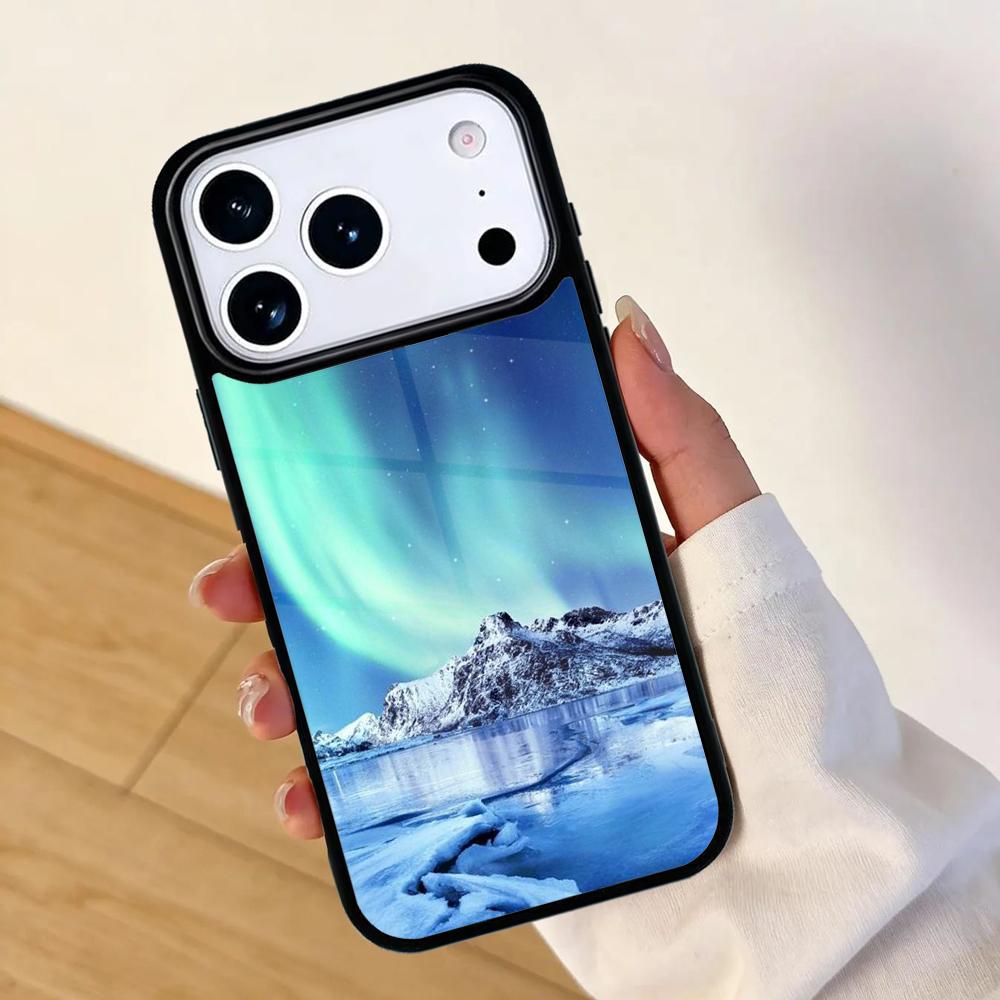Arctic Snow Northern Lights Mobile Phone Case for IPhone 17 AIR 16pro Max 15 14 13 12 11 Bumper Cover