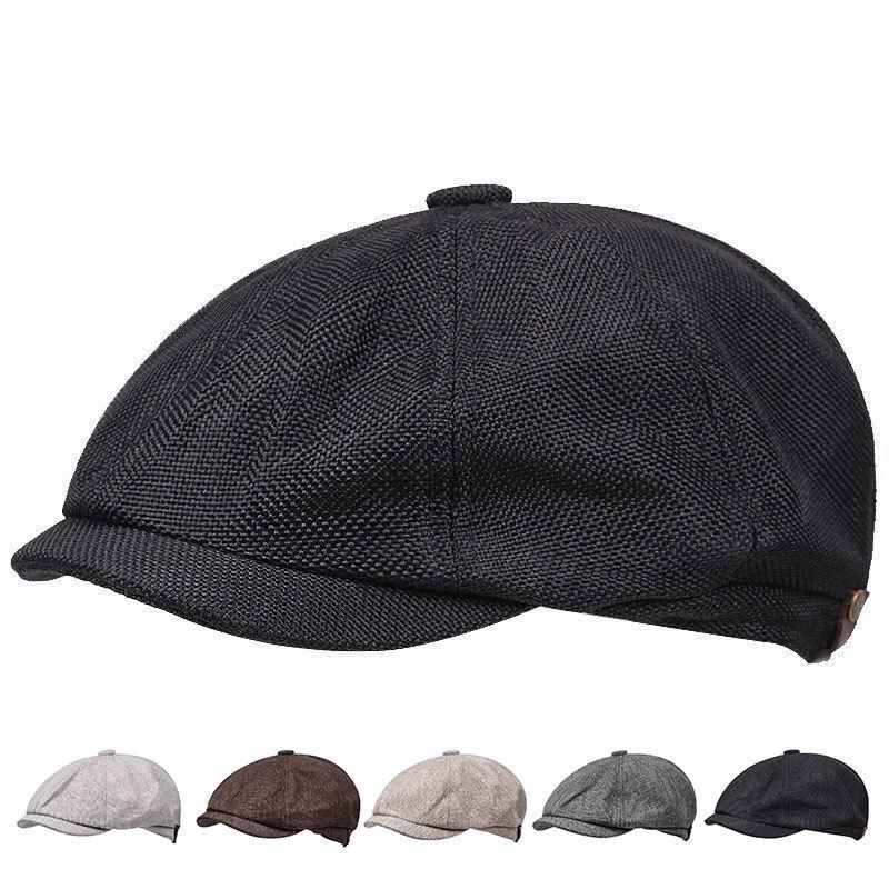 Unisex Retro Newsboy Cap: Large Size British Octagonal Beret for Autumn/Winter