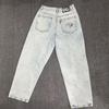 RogueWave Casual Jeans Høykvalitets Streetwear Trendy Menn Kvinner Bukser med vide ben Denim Bukser