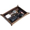 Handgefertigte Crazy Horse Leder Schale - Kreatives Rechteckiges Schreibtischornament und Kleinteile Aufbewahrungsbox.