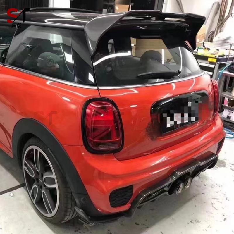 Compatible Carbon Fiber Rear Spoiler for BMW Mini F55 F56 - AG Style Double Layer Roof Wing Diffuser