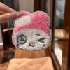 Sweet Japanese Cartoon Plush Rabbit and Melody Pig Hair Sticker