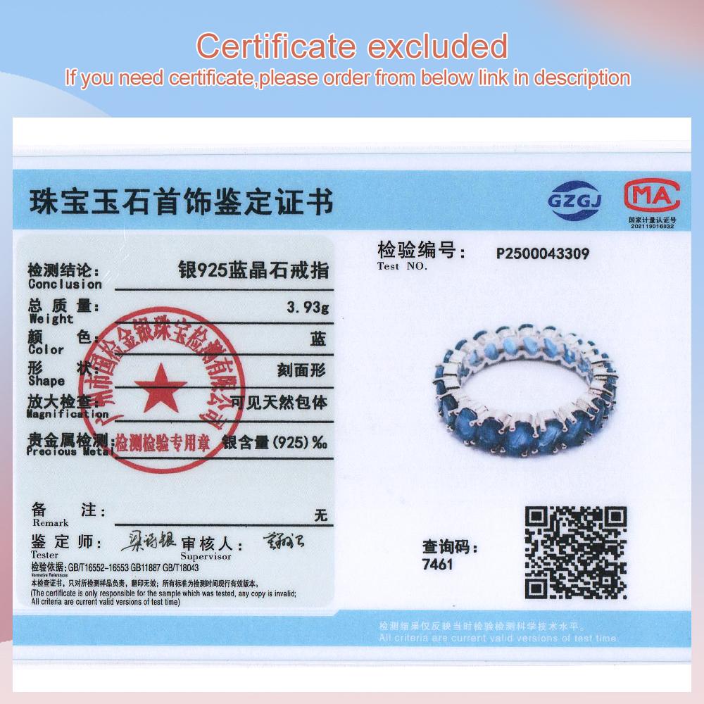 Classic Luxury Design Natural Blue Kyanite Oval Gems Ring 925 Silver Fine Jewelry for Women Anniversary & Banquet & Party Gifts