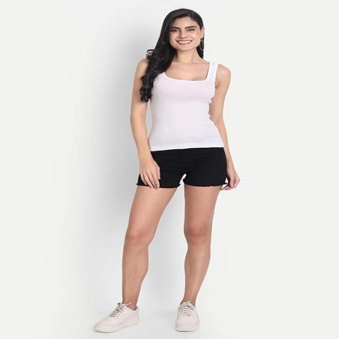 Dámská košilka Regular Fit Bavlněná košilka bez rukávů Kombinované balení špaget po 2 kusech