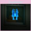 Glow Halloween Night Wall Sticker With Girl Holding Hands For Living Room Decor