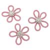 3Pcs Shoe Brooch Cute Colours 6cm Rhineston Wide Flower Shape Clothing Brooch for Shoes Bag Wedding Dress