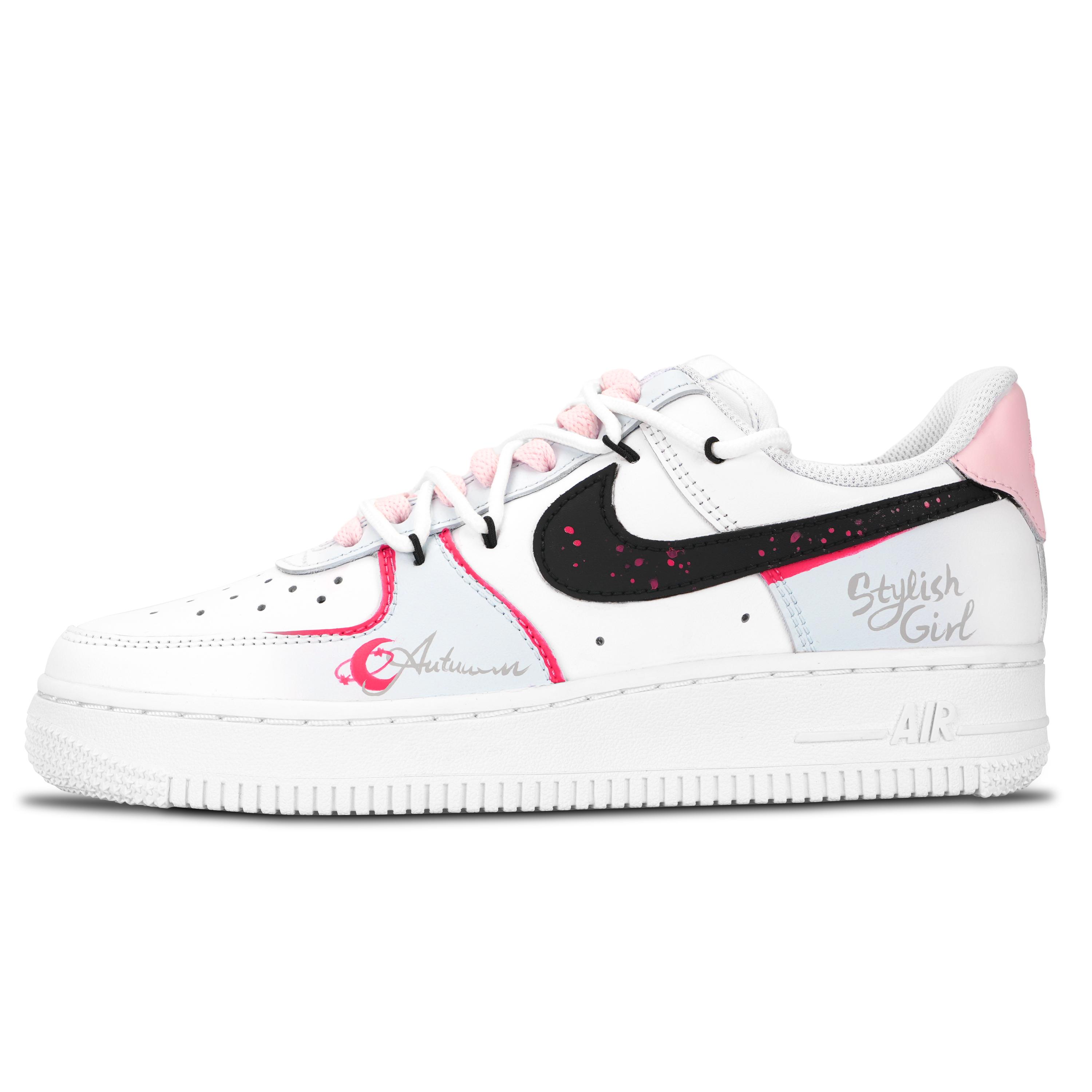 

Nike Air Force 1 Star Moon Vast Abrasion Resistant Abrasion Resistant Low top Skateboard Shoes Unisex White Pink DD8959-100(Team883- ) 44
