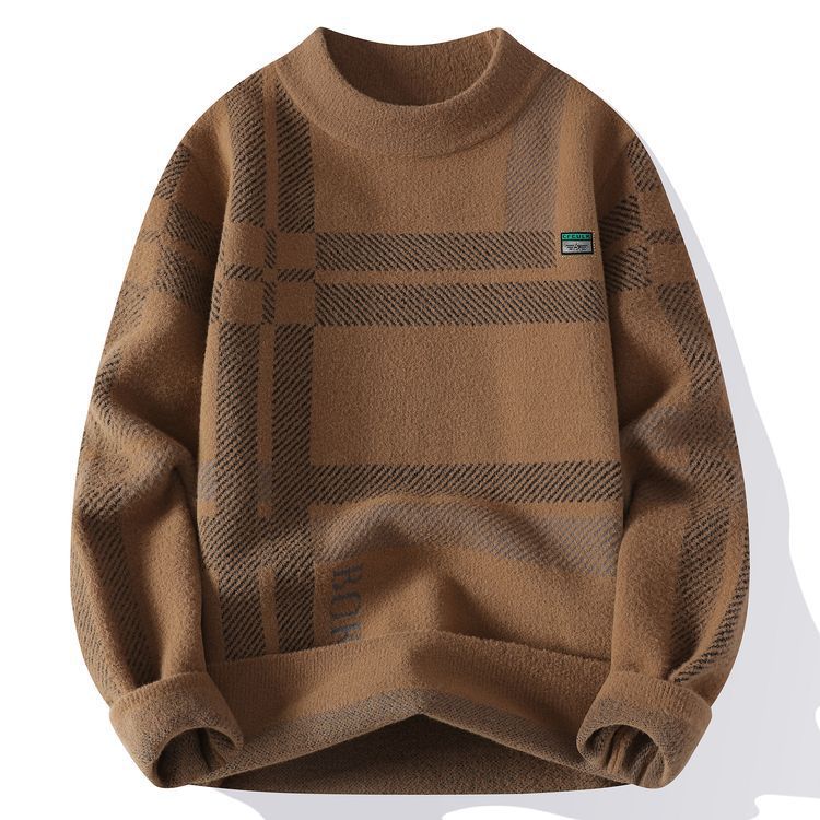 Hot Sale Winter New Fashion Thickened Semi-Turtleneck Men's Knitwear Thread