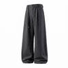 | Retro Old Money Woolen Trousers Men's Autumn Silhouette Loose Casual Pants Texture Thin Belt Trousers