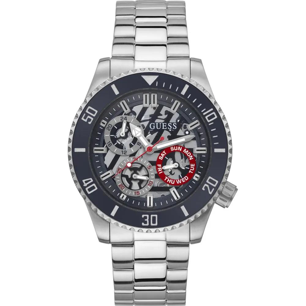 GUESS Axle Blue Stainless Steel Men s Quartz GW0488G1 Watch синий