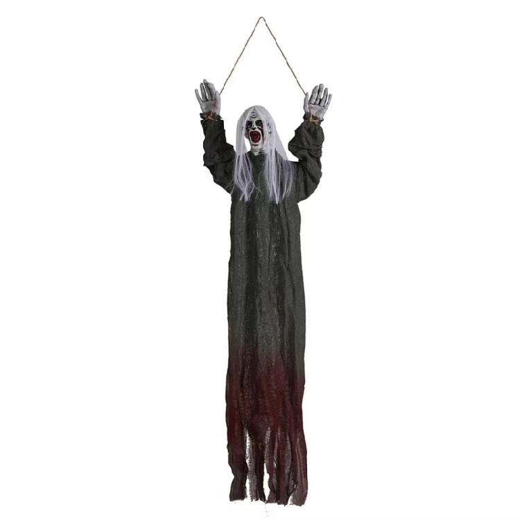 

Grisly Phantoms Face Wall Ornament Halloween Decorations for Outdoor Parties зелений