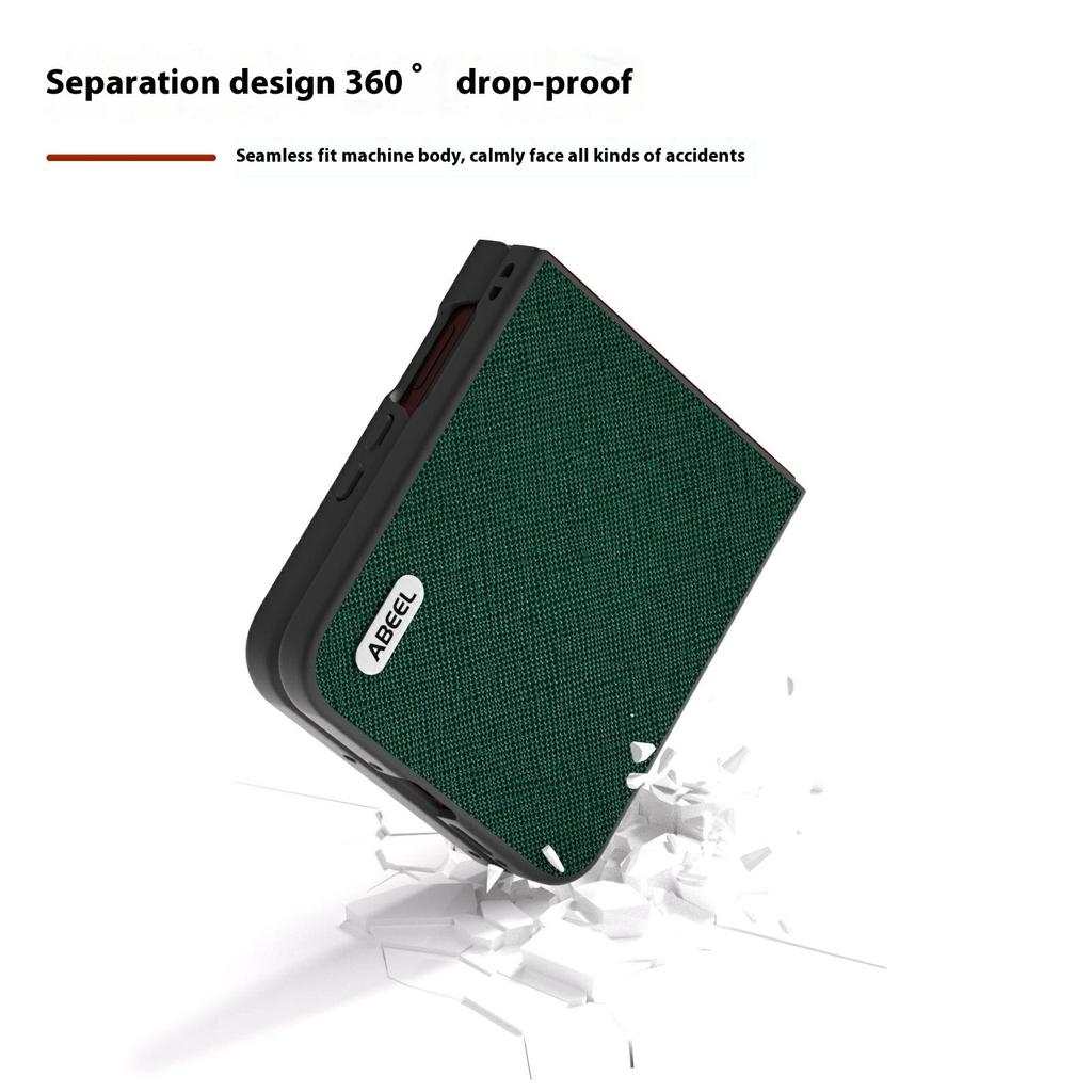 ABEEL For Motorola Razr 60 Ultra 5G Case Cross Texture Genuine Cow Leather + PC Phone Back Cover