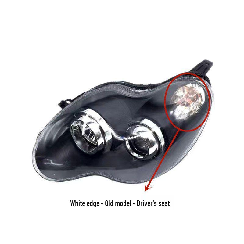 BYD F0 Front Headlight Assembly: Compatible with New and Old Models Yellow Edge - Driver - Standard