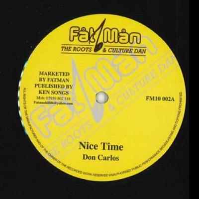 10inch Record DON CARLOS , DELROY WILSON - Nice Time FM10002 Fat Man 2024 UK Reggae, Ska & Dub