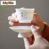 45ml Hand Drawn Calligraphy Teacup Elegant Tea Bowl Single Cups Tea-tasting Personal Cup Jianzhan Master Cups Coaster Tea Set