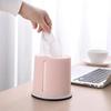 1 Pcs Plastic Tissue Box Round Living Room Pumping Box Creative Cylinder Multifunctional Household Toilet Roll Paper Storage Box