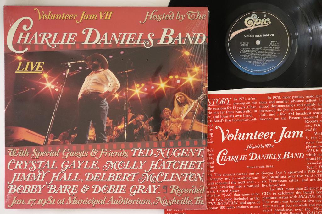 LP Record CHARLIE DANIELS BAND, TED NUGENT, C - Volunteer Jam Vll FE37178 EPIC 1981 US Rock Used