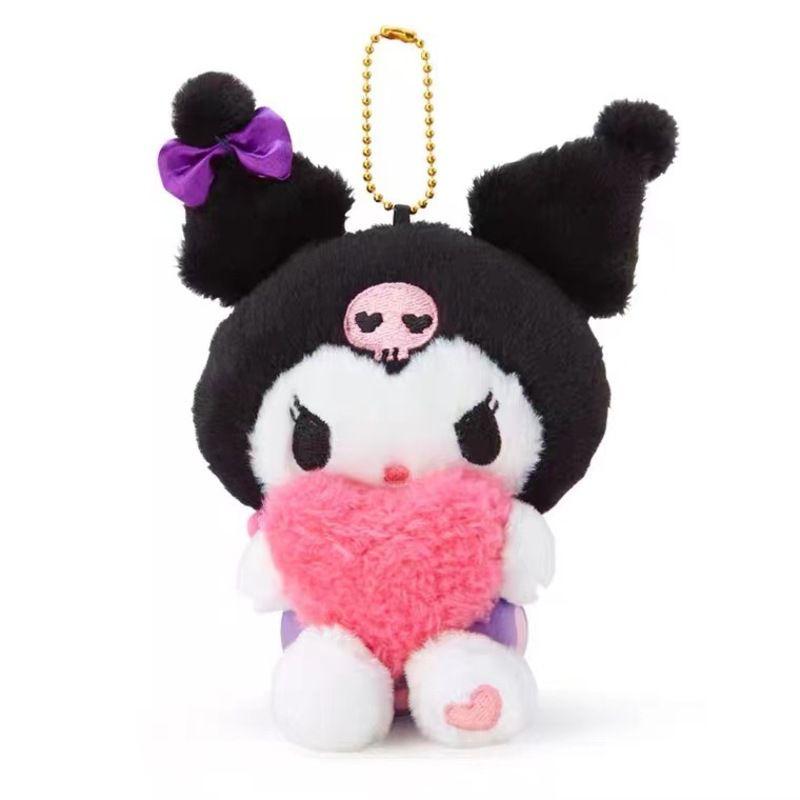Peluche de Sanrio Kuromi Muñeco Relleno Figura Llavero Colgante Suave Apachurrable Regalo Para Niños
