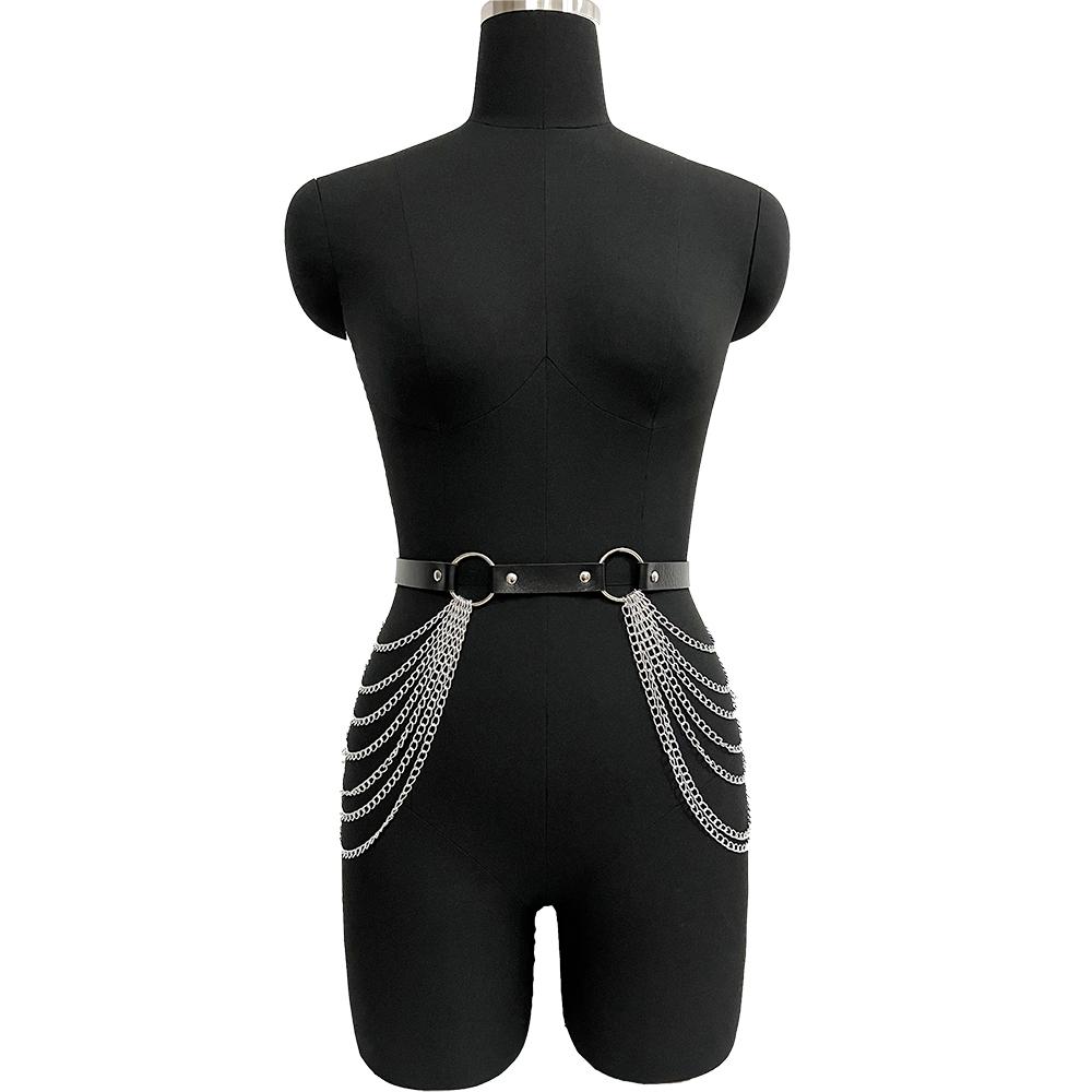 Cintura Moda Stile di Strada Pettorina Cintura Bretelle Per Donne Decorazione Punk Rock Cintura in Pelle Accessori Abbigliamento Gotico