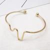 Punk Open Adjustable Arrow Cuff Bracelets for Women Simple Gothic Wrist Bow Heart Feather Bangles Gift Jewelry