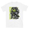 Maskierter Jäger Fantasy Monster Kunst Retro Klassisch Alltags Grafik T-Shirt