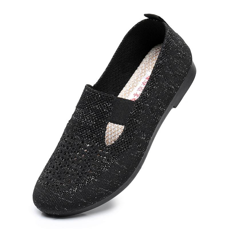 Women's shoes summer hollow mother casual shoes fashion one-pedal flat shoes women's middle-aged shoes