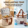 Cute Thermal Lunch Box Bag For Students Portable Large Capacity Insulated Food Container Storage Bag Waterproof Oxford Handbag