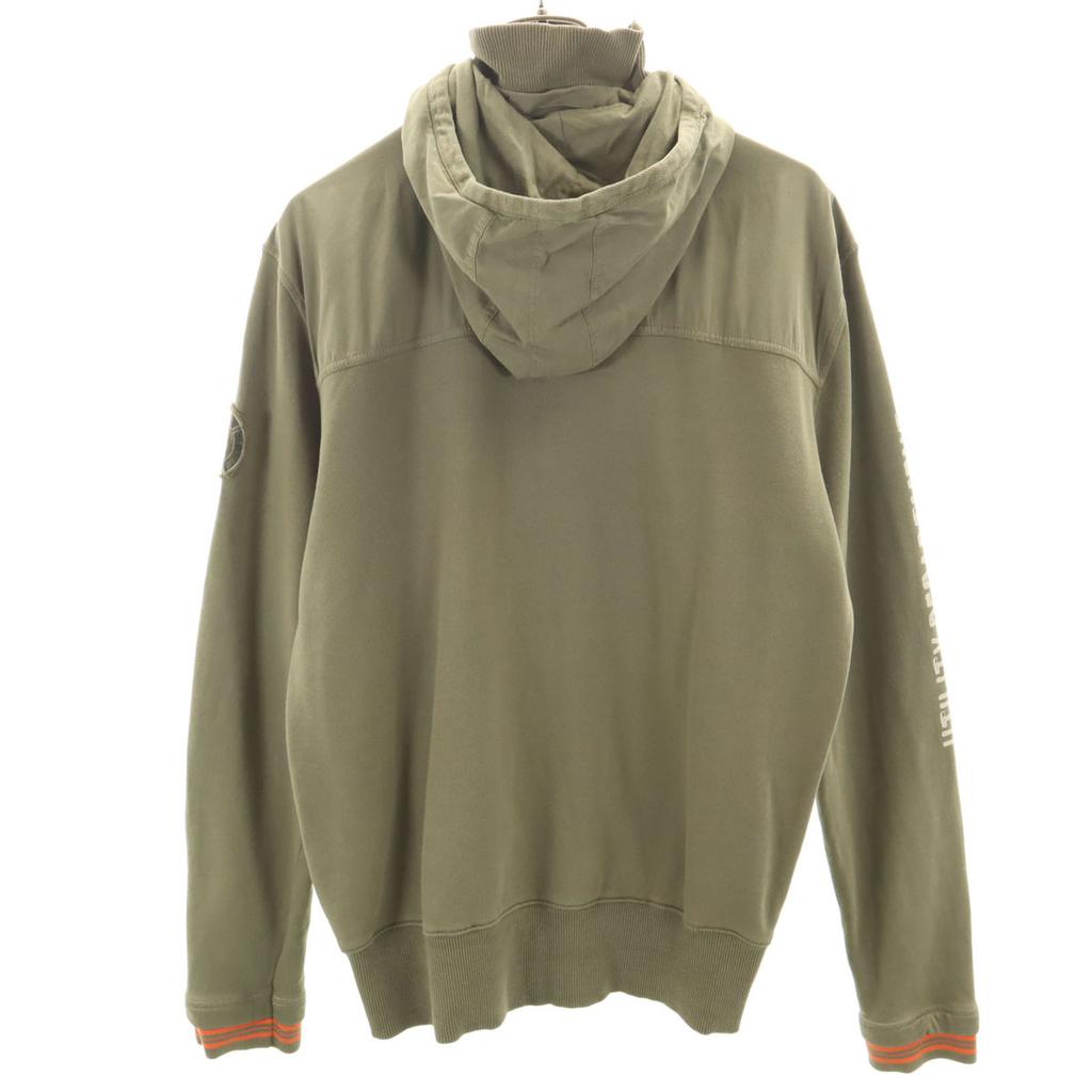 Napapijri Sweat Zip Jacket L Olive Men's Used