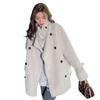 Fur Integrated Imitation Fur Coat Women's Medium and Long Loose Fashion Double-breasted Plush Thick Coat