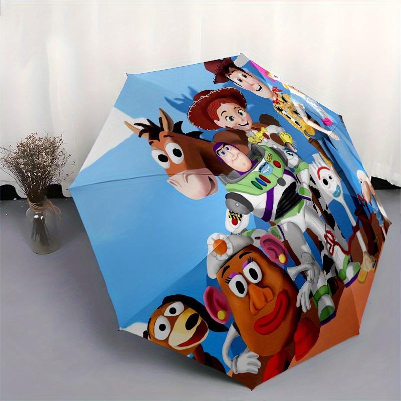 1pc Toy Story characters,cowboy theme Automatic Folding Umbrella: Compact 8-Bone Design Cartoon Outdoor Travel Companion, Business Umbrella,
