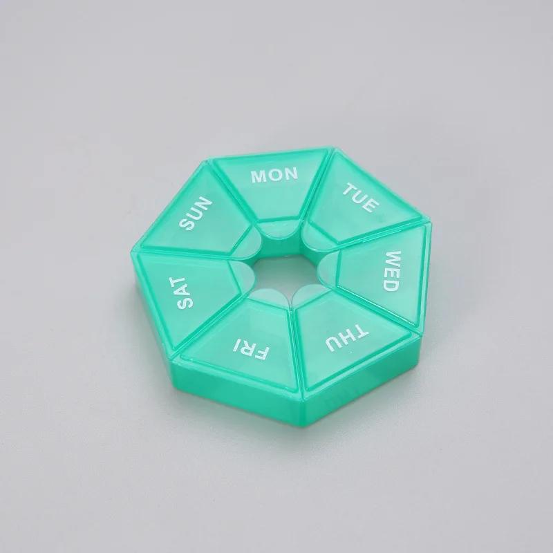 Mini Pill Case Portable Travel Vitamin Pill Box Pills Cases Container Organizer Storage Tablets 7 Days Grids Medicine Fish Oils