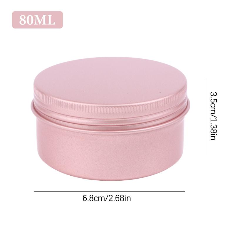 5-180ml Cream Jar Tin Cosmetic Lip Balm Containers Nail Derocation Crafts Pot Refillable Bottle Screw Thread Empty Candles Box