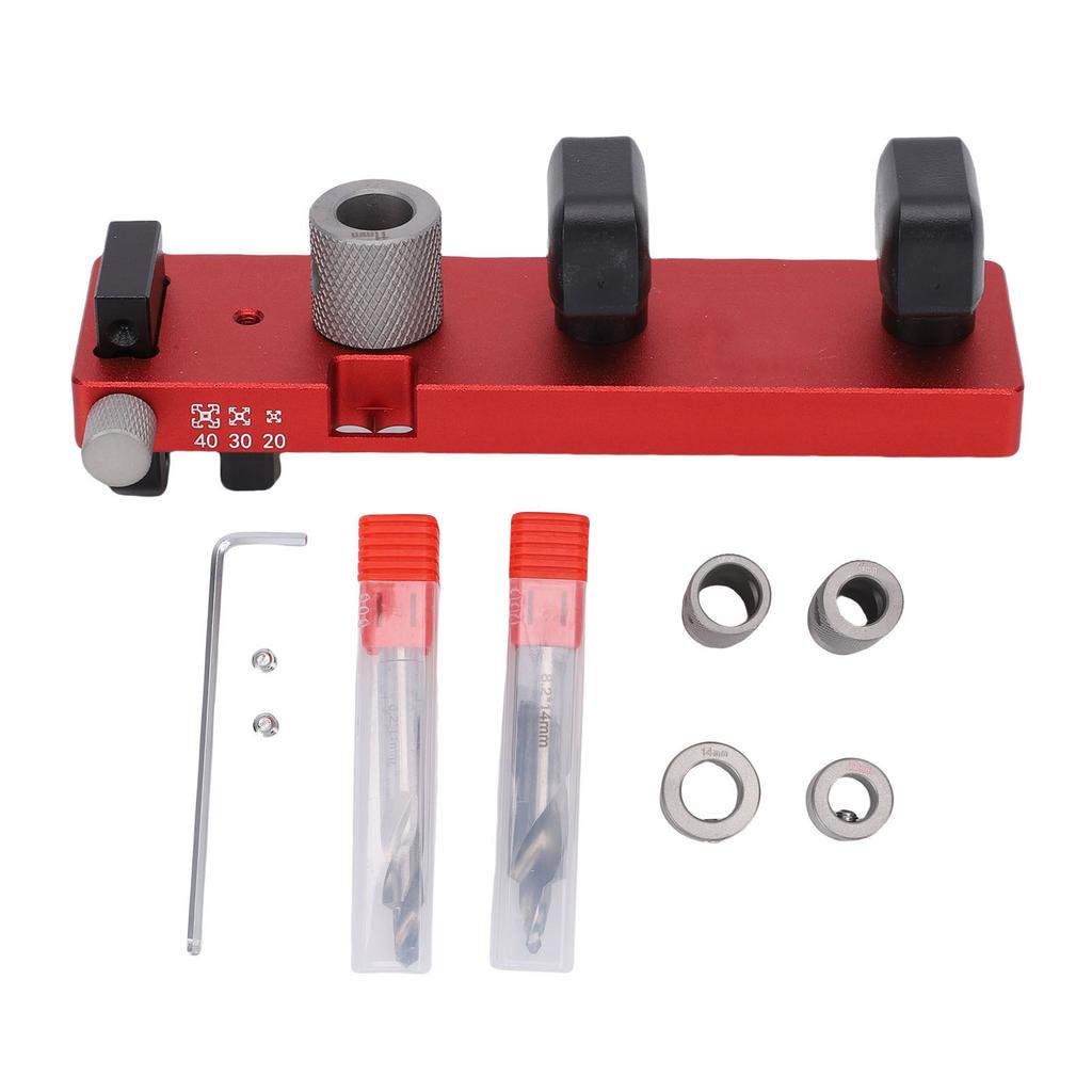 Aluminum Profile Drilling Locator with Step Drill Bit Quick Positioning Hole Punch Guide Jig for 20mm 30mm 40mm Series