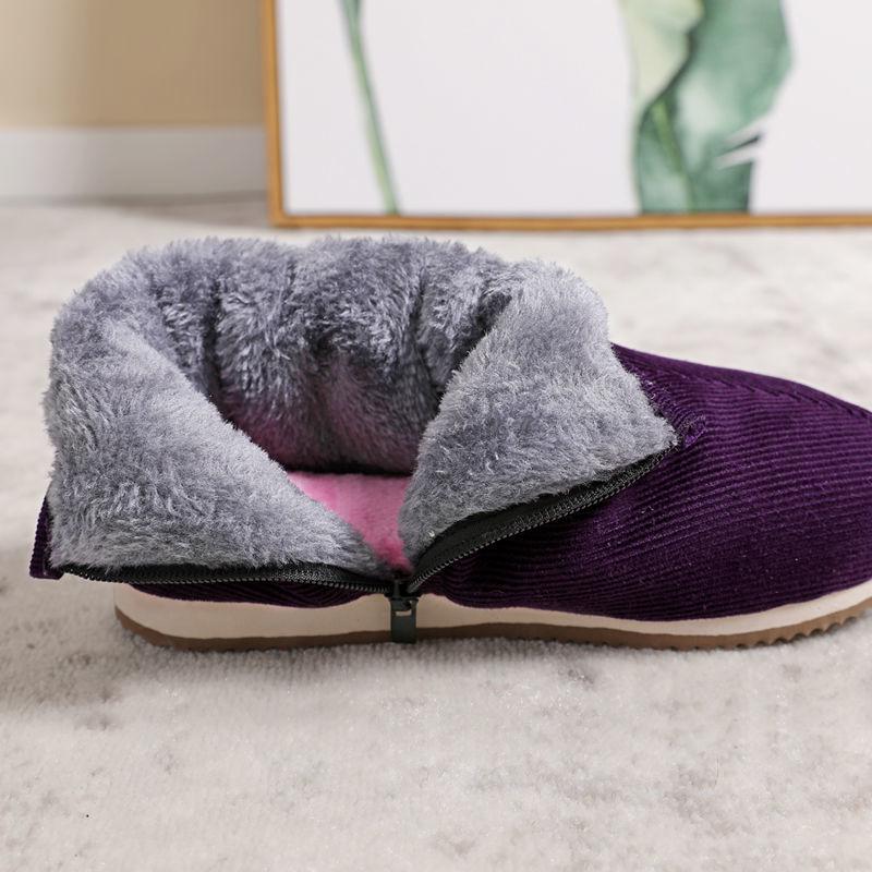 Women's Winter Handmade High-Top Non-Slip Cotton Slippers - Warm Indoor Shoes for Mom & Men