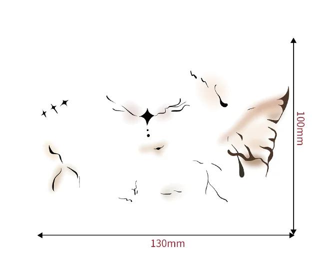 1set Halloween Face Tattoo Stickers Pumpkin Bat Star Moon Fake Freckles Temporary Tattoo Stickers for Music Party Festival Decor