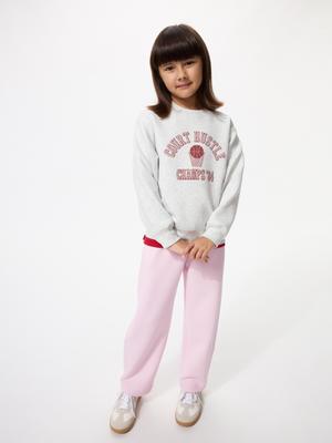 Girls Dry Sweat Curve Pants Model