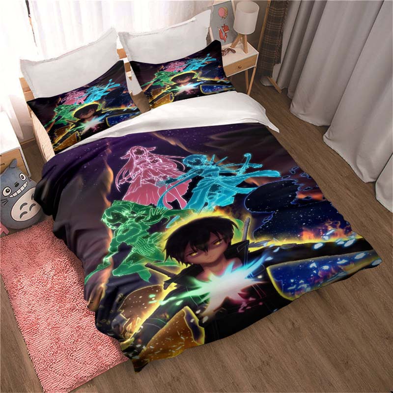 The new "Sword Art Online" themed soft and comfortable duvet and pillowcase set is a children's bedding gift set available