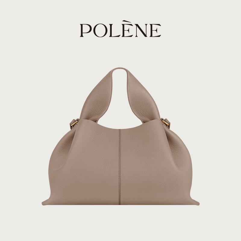 Polene Cloud Bag Dumpling: Genuine Leather Single Shoulder Crossbody Handbag. In Stock.
