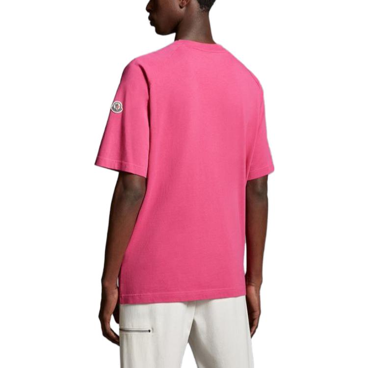 Moncler Logo Round Neck Short Sleeve T-Shirt Men tops I20918C000248390T549