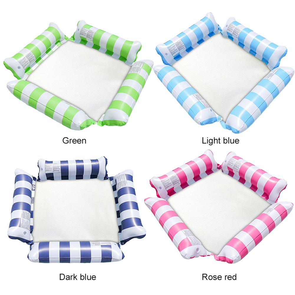 Lounger Floating Toys Comfortable Stripe PVC Water Recliner Mats Portable Leak Proof Lightweight Swimming Pool Accessories