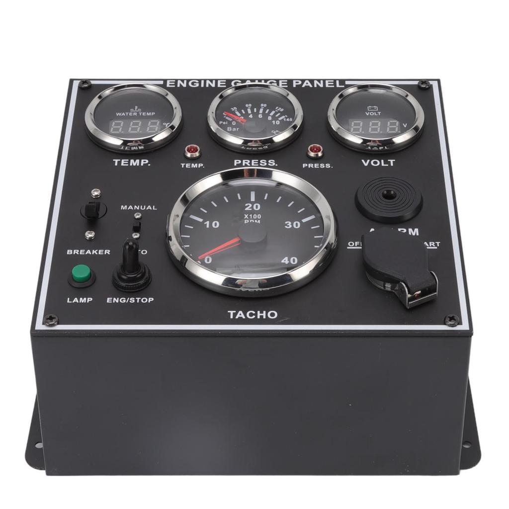 Engine Gauge Panel Water Temperature Oil Pressure Gauge Voltmeter Tachometer for Generator RVs Boats Ships Vehicles