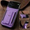 Business Magnetic Cards Solt Leather Phone Case for iPhone 17 Pro Max 16 15 Plus 14 13 12 11 Pro Max Mini 16E Bracket Cover
