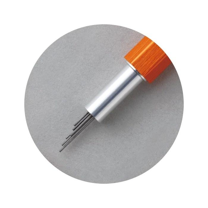 Rhodia Script Mechanical Pencil Lead Case Refill Set 0.5mm Aluminum Body Anodized Orange RHODIA Cf9357