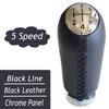 1Pcs Leather Gloss Matt 5 Speed Car Gear Shift Knob Head Stick Gear Shifter For RENAULT Laguna Megane 2 Clio 3 Scenic