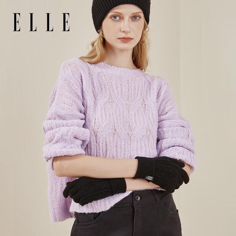 Dámské zimní rukavice ELLE ze 100% jehněčí vlny s dotykovou obrazovkou