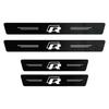 Auto Door Sill Carbon Fiber Car Sticker Protector Strip Waterproof Protect Film For VW GTI Polo Golf GTI Passat Tiguan Hub Cap